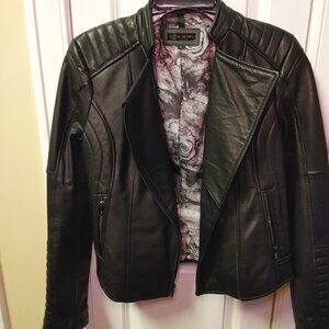 Black/Never Worn/Genuine Leather Biker Jacket